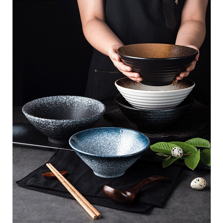 Bát loa đựng mì ramen canh súp phong cách Nhật Bản cao cấp cho nhà hàng