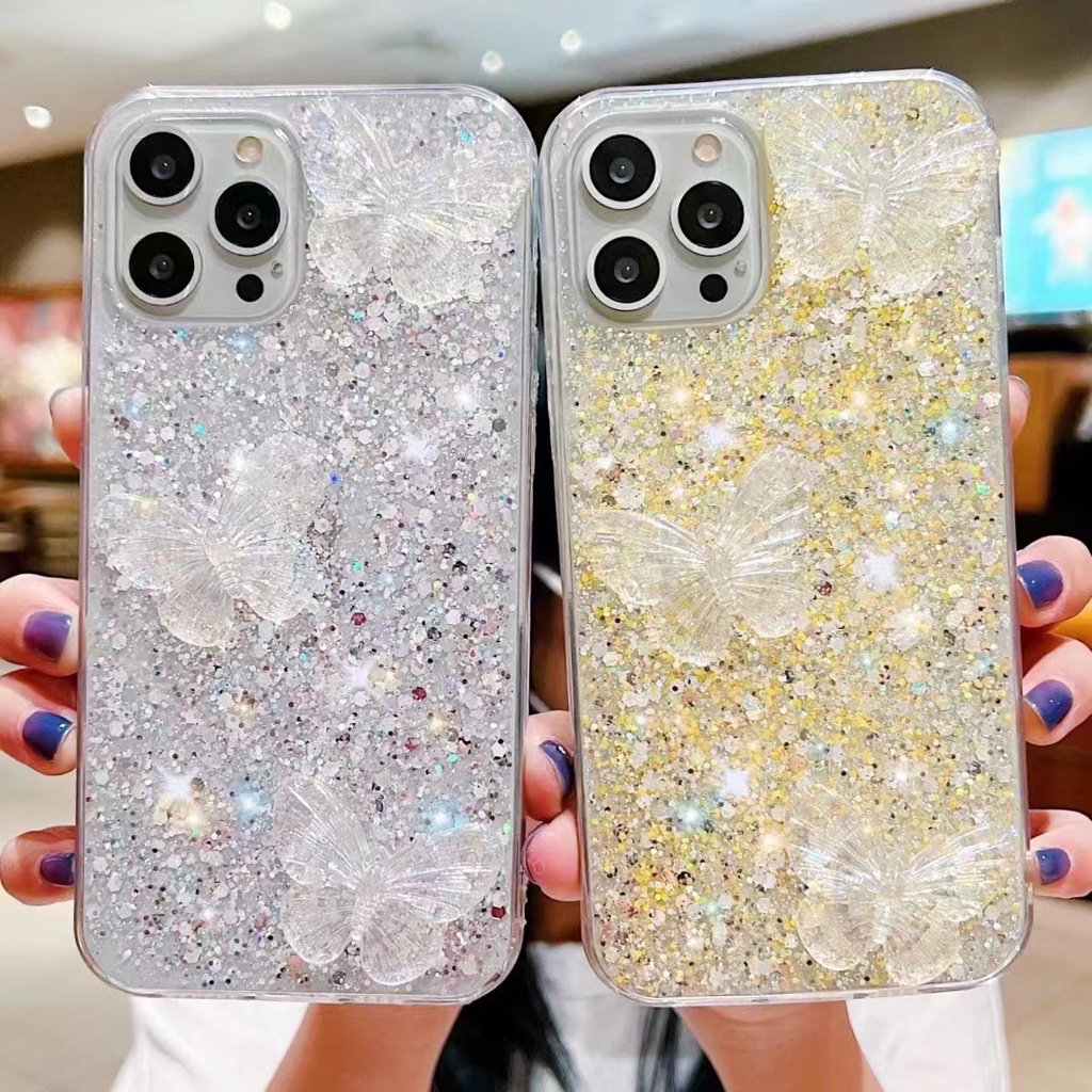 Ốp Điện Thoại Mềm Trang Trí Hình Bướm 3D Cho Xiaomi Mi 11T 11 10T lite POCO X3 Pro M3 Redmi Note 8 7 Pro