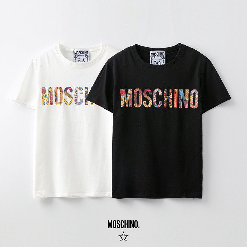 Áo Thun Cặp Ngắn Tay Dáng Rộng In Chữ Moschino Thời Trang Mùa Hè 2022SS