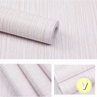 10m Giấy dán tường Gỗ trắng vân hồng sẵn keo khổ rộng 45cm