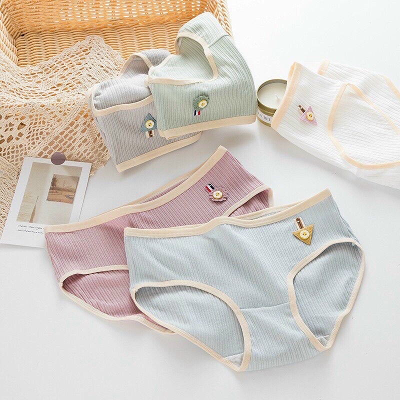 QUẦN LÓT COTTON ĐÍNH HUY HIỆU CAO CẤP