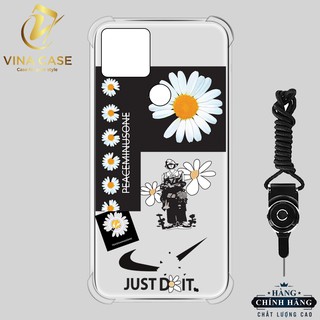 Ốp lưng Realme C12 Hoa Cúc Peaceminusone chống sốc trong(sản phẩm có 6 mẫu)-Tặng kèm dây đeo điện thoại