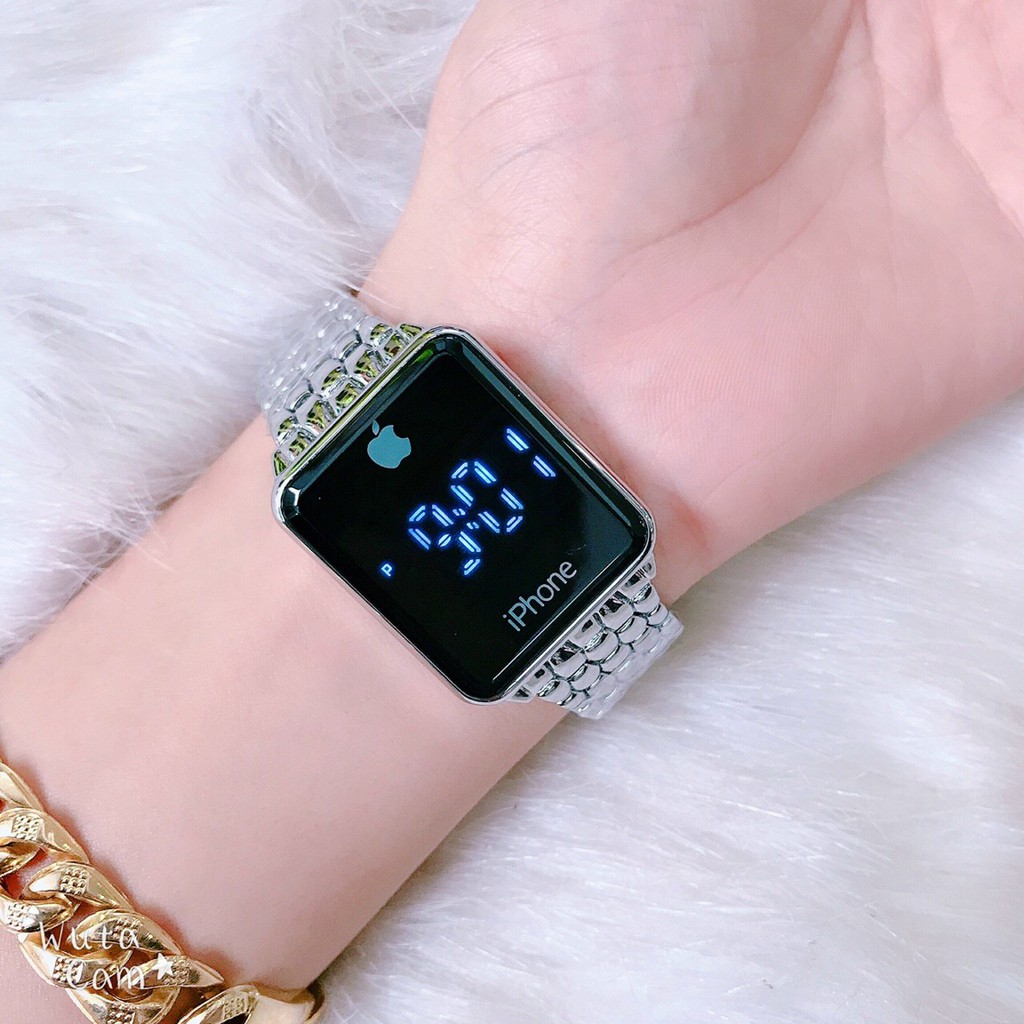 Đồng hồ Nam (nữ) Iphone mặt cảm ứng điện tử, dây thép không gỉ - Đồng hồ điện tử apple watch MTP-STORE MTP-STORE