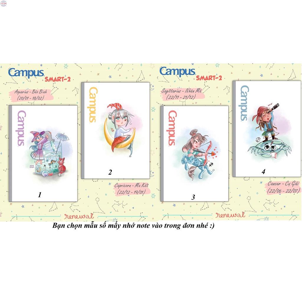 Vở CAMPUS kẻ ngang 80, 120, 200 tr SMART, vở 12 cung hoàng đạo - Soleil Home
