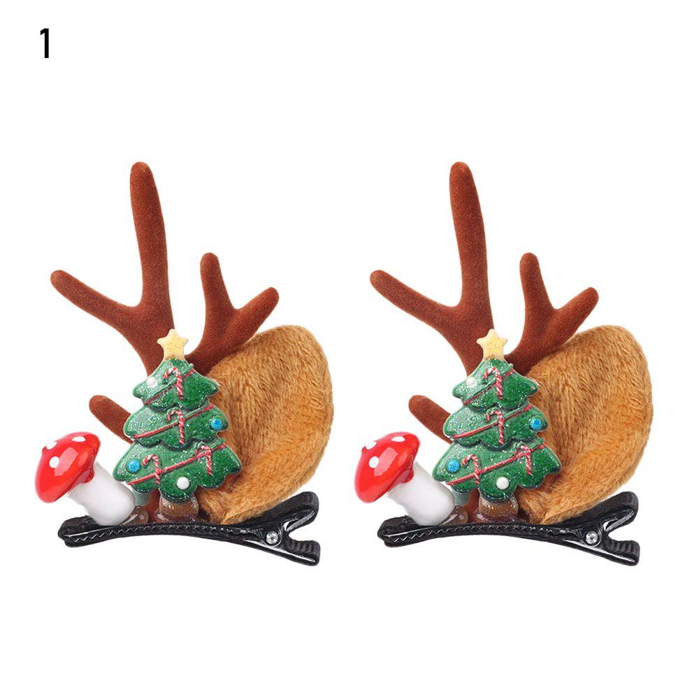 Set 2 Kẹp Tóc Phong Cách Giáng Sinh Dành Cho Nữ