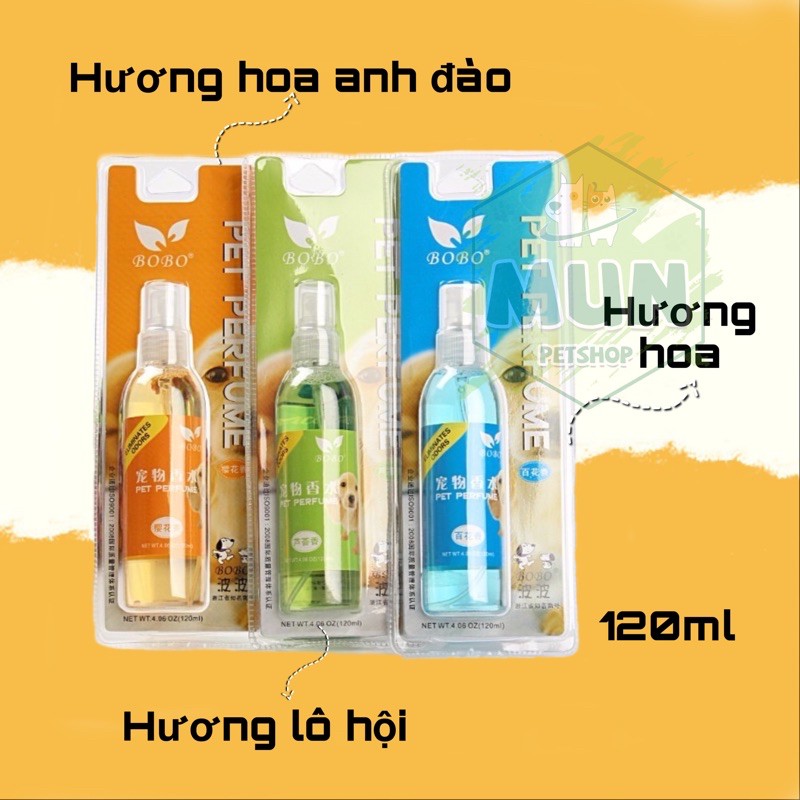 Nước hoa cho chó mèo 120ml