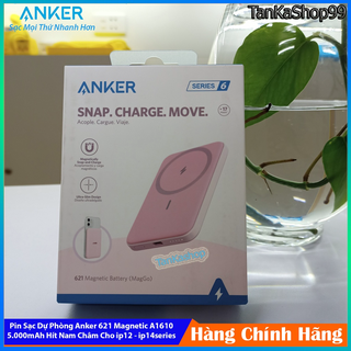 Pin dự phòng anker maggo 621 magnetic a1610 5000mah hít nam châm cho ip12 - ip14series