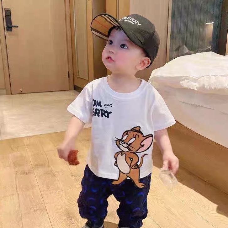 Áo thun trẻ em Con Xinh cotton hình thêu chuột JERRY dễ thương,độc đáo, thời trang dành cho trẻ em từ 4 đến 10 tuổi