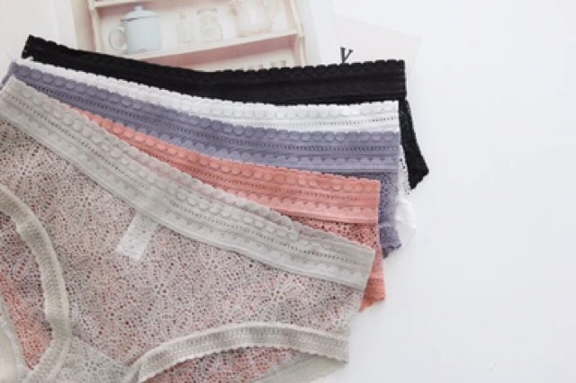 [Mã WASTDEP giảm 5K đơn bất kì] Quần Lót Ren Lưới Họa Tiết Hoa Mềm Thoáng Khí Lót Cotton Thấm Hút Mồ Hôi P057 | BigBuy360 - bigbuy360.vn