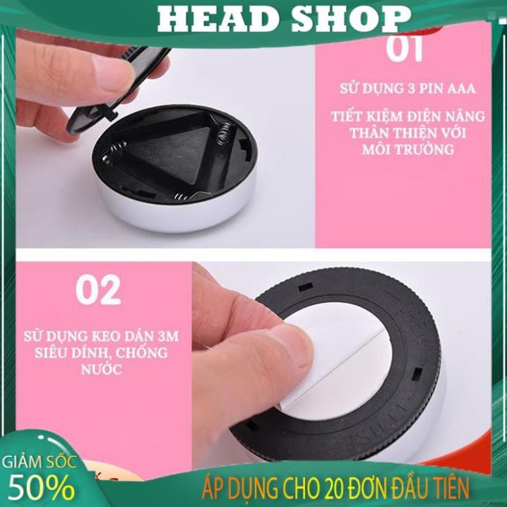 Đèn Led Dán Tường Cốp Xe Ô Tô Trần Xe Tủ quần áo mini dùng pin L646 siêu sáng HEADSHOP