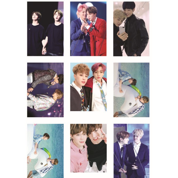 Lomo card 63 ảnh BTS Couple KOOKMIN (JUNGKOOK + JIMIN)