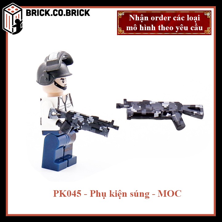 Phụ kiện MOC Army- Vũ Khí Vỉ Súng - Đồ chơi lắp ráp minifig và non-lego mô hình sáng tạo trang trí quân đội- PK043-PK047