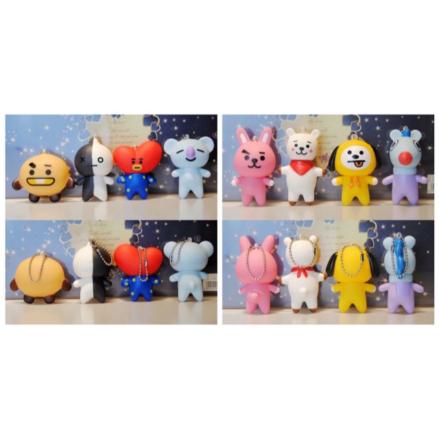 Móc khoá nhựa dẻo BT21
