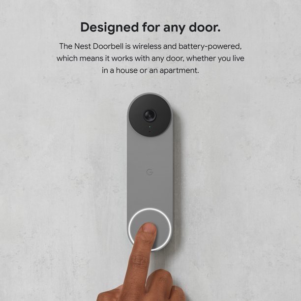 Chuông cửa Google Nest Doorbell Battery - Pin sạc, Full HD 1080p, đàm hoại 2 chiều