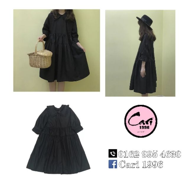 Váy babydoll cổ sen