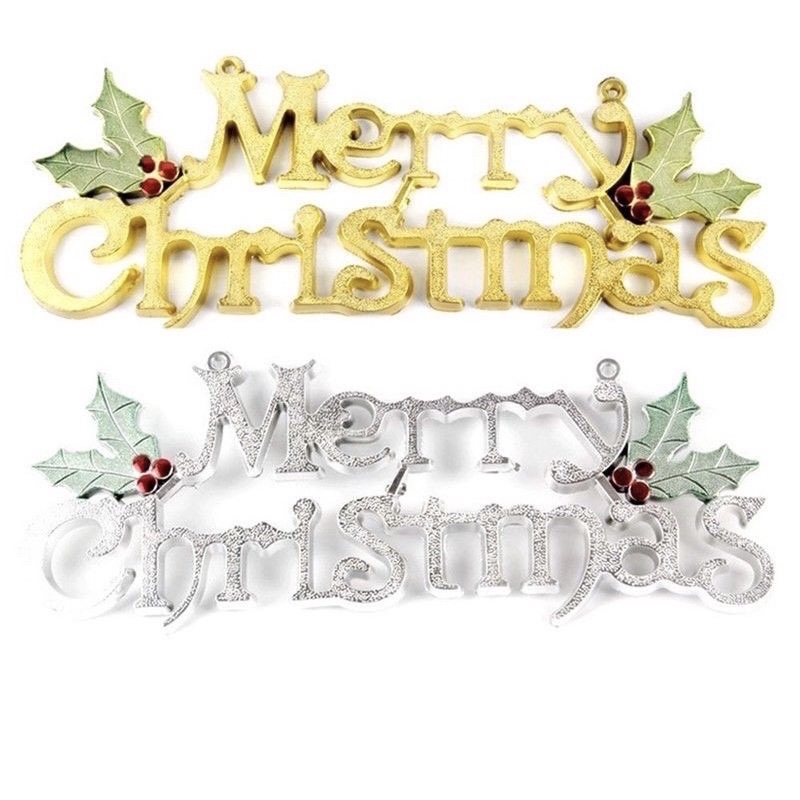 Chữ Merry Christmas 15cm trang trí cây thông