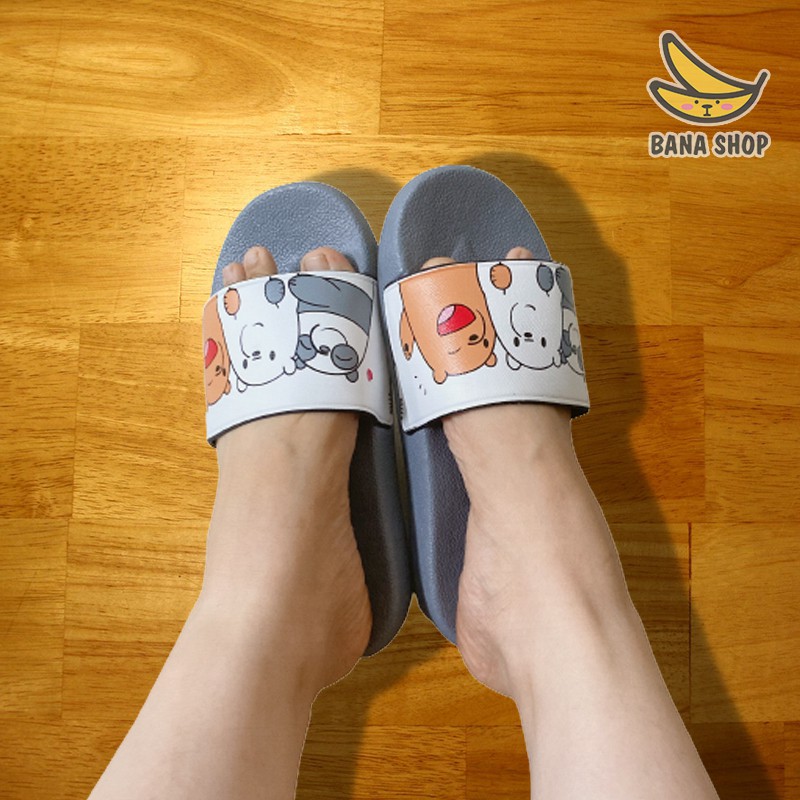 Dép thời trang hình anh em gấu We Bears Chúng tôi đơn giản là gấu