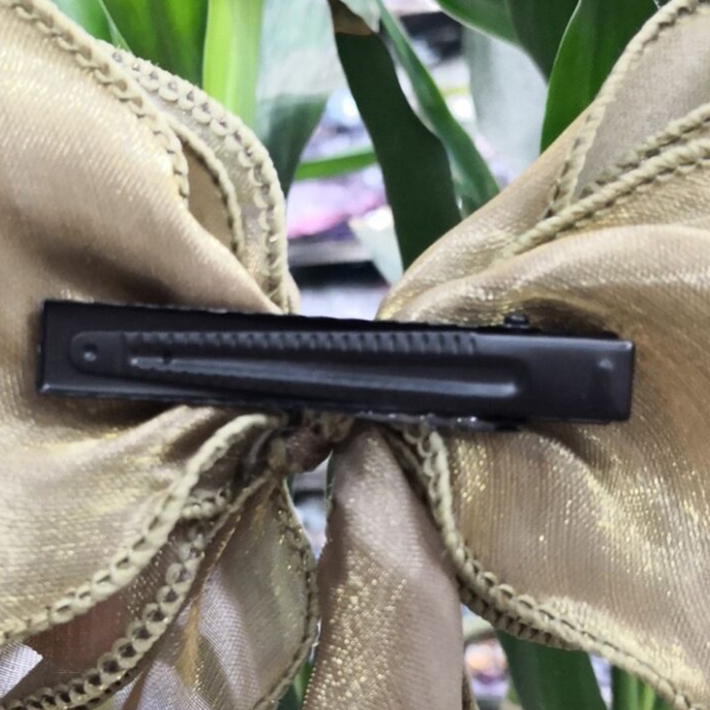 Flgo Kẹp Tóc Ruy Băng Lớn Đính Ngọc Trai Thanh Lịch Dễ Thương Dành Cho Bé Gái