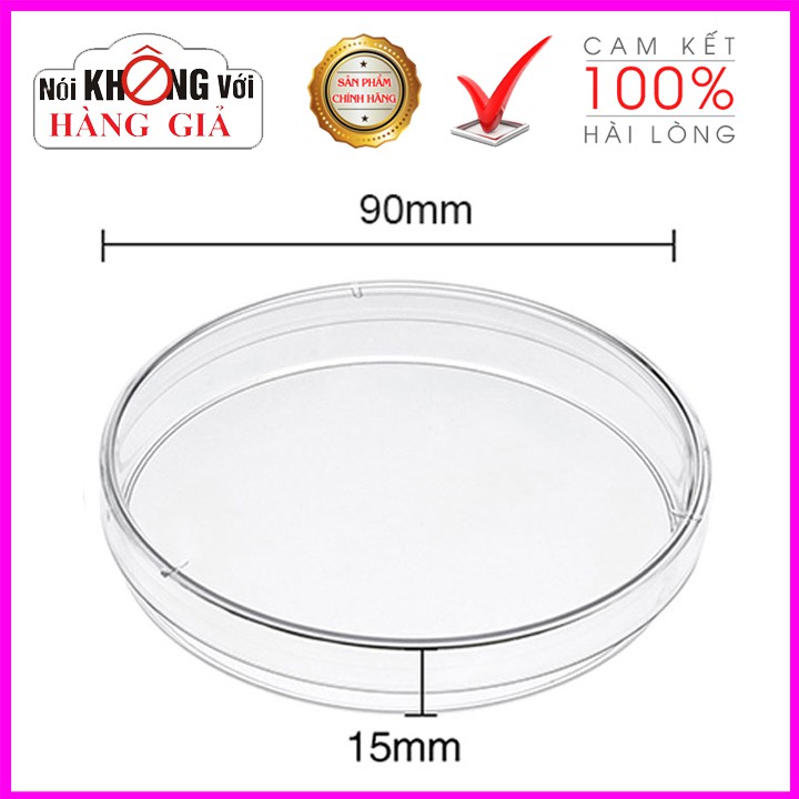 Đĩa Petri nhựa size 90mm HTM túi 10 cái Home