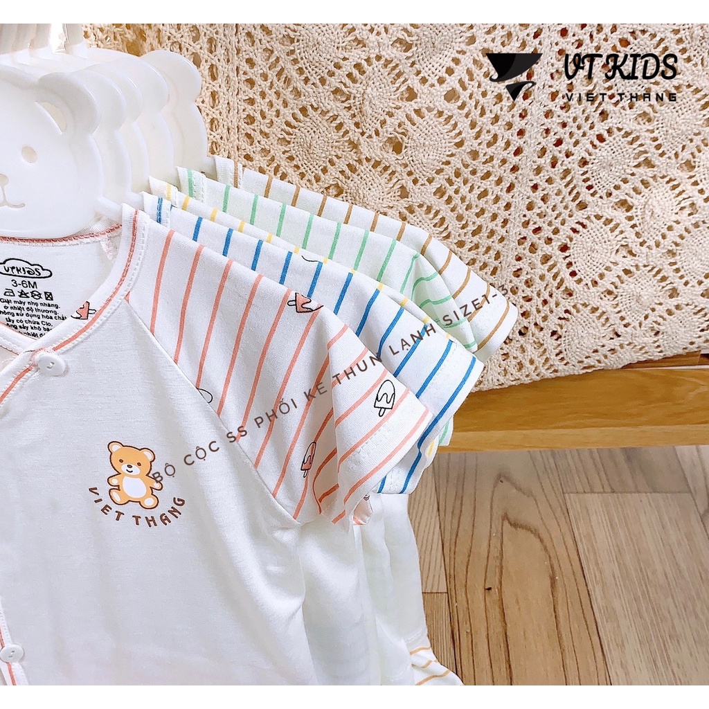 BỘ NGẮN SƠ SINH HOẠ TIẾT GẤU CHO BÉ 0-9M - BIGBABYSHOP