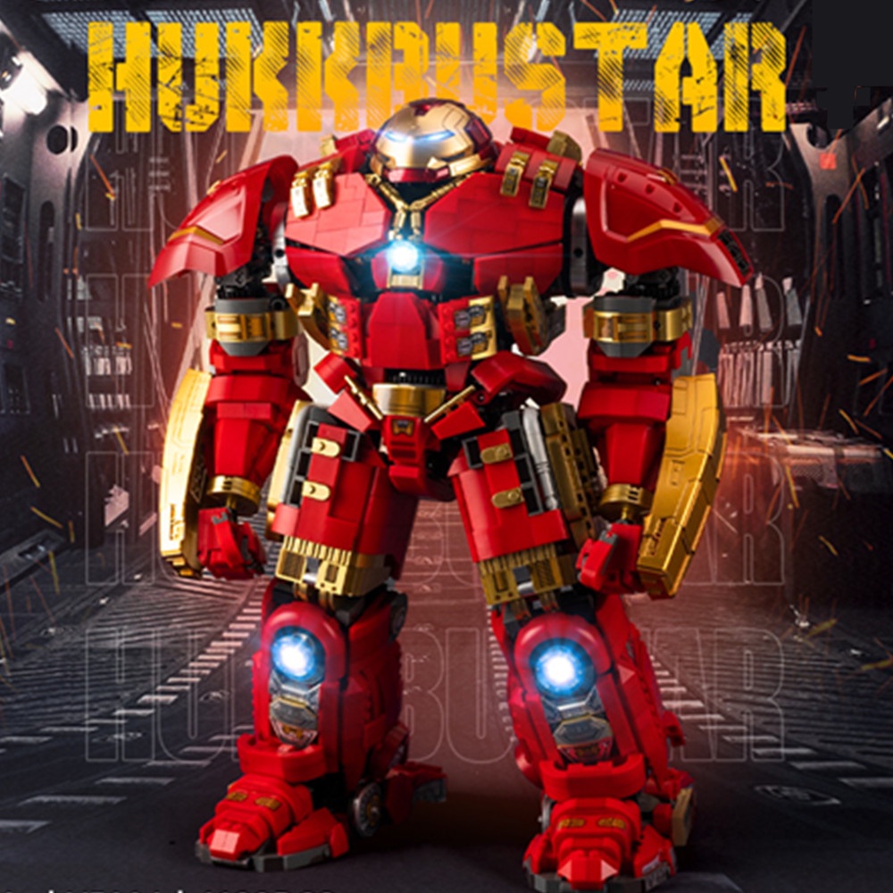 Đồ chơi Lắp ráp Mô hình V5004 người Sắt Hulkbuster Iron Man Marvels Avengers MK44 Ironman Anit-Hulk Robot Superheroes