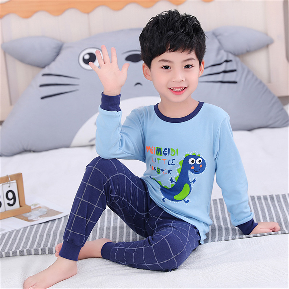 Bộ Đồ Ngủ Pijama Dài Tay 2 Món In Hình Thỏ Dễ Thương Cho Bé