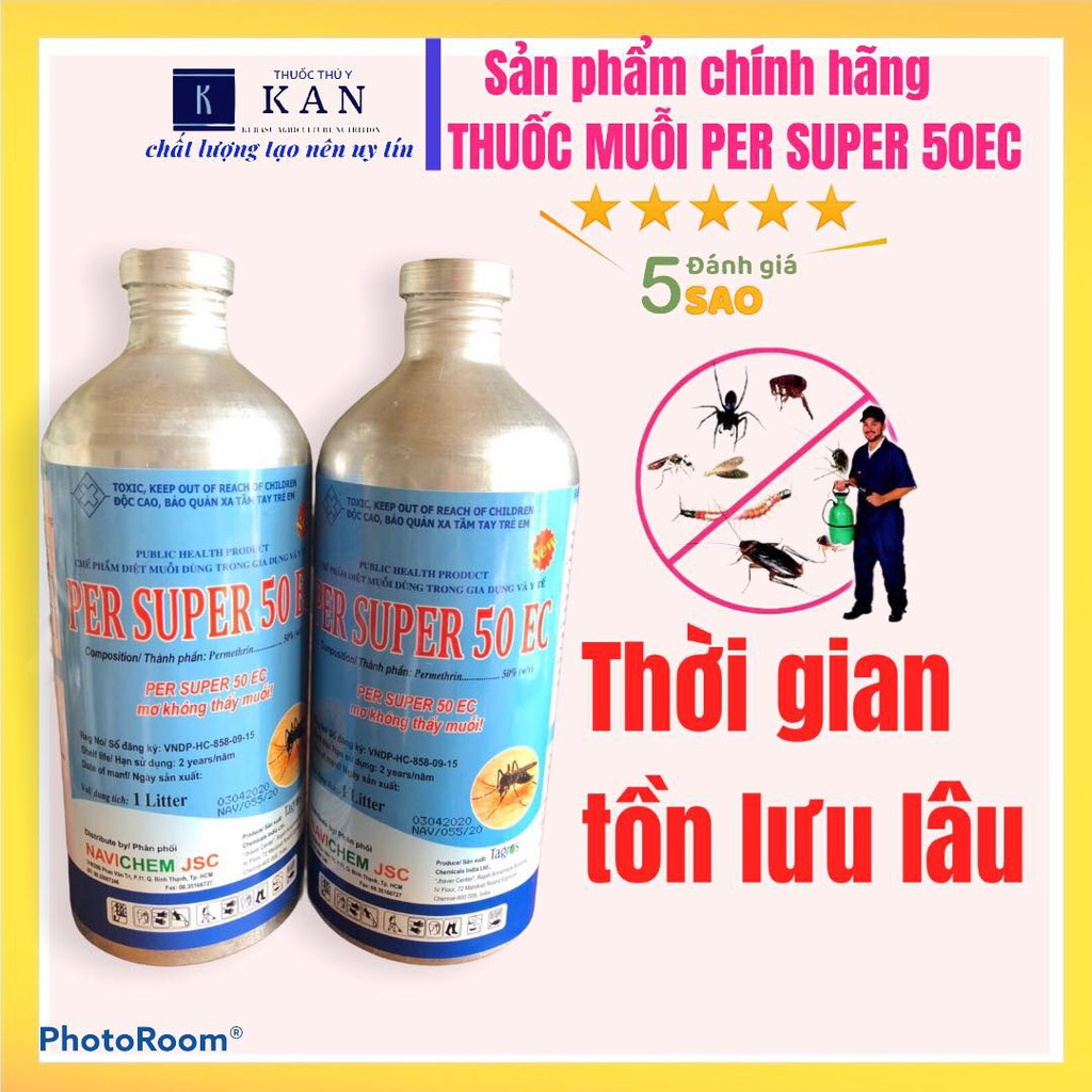 Thuốc diệt muỗi, diệt côn trùng, diệt kiến, diệt ruồi vang, diệt bọ các loại Per super 50 ec hàng ấn độ chai 1l