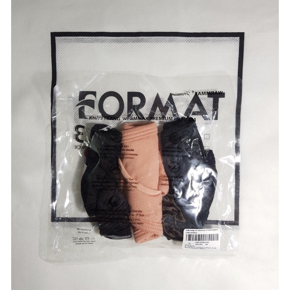 Bộ 3 Khẩu trang chính hãng kháng khuẩn khử mùi mix màu ngẫu nhiên dành cho nữ | BigBuy360 - bigbuy360.vn