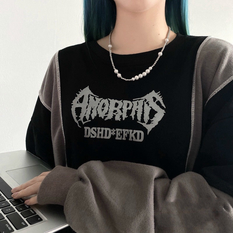 Dây chuyền ngọc trai kiểu bất đối xứng đơn giản dễ phối đồ 22383