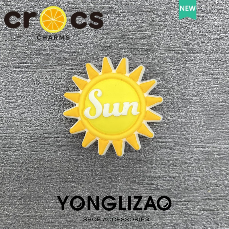 Phụ Kiện Trang Trí Giày crocs Họa Tiết Trăng Sao Mặt Trời DIY