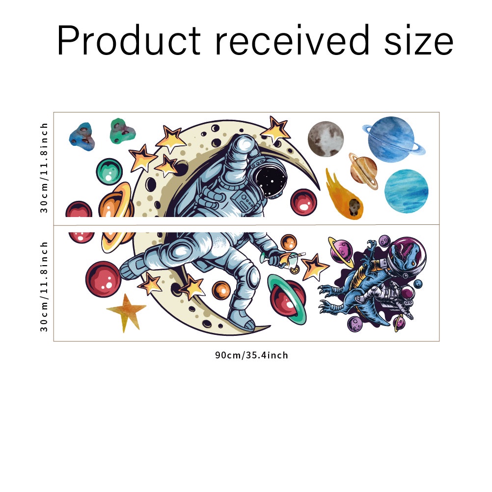 Giấy Dán Tường Hình Phi Hành Gia Hoạt Hình Dễ Thương