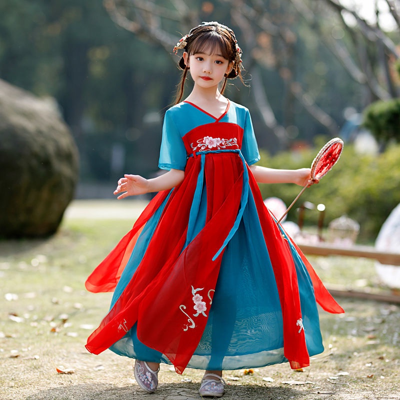 Bộ Hán Phục Phong Cách Trung Hoa Thời Trang Cho Bé Gái 1-6 Tuổi