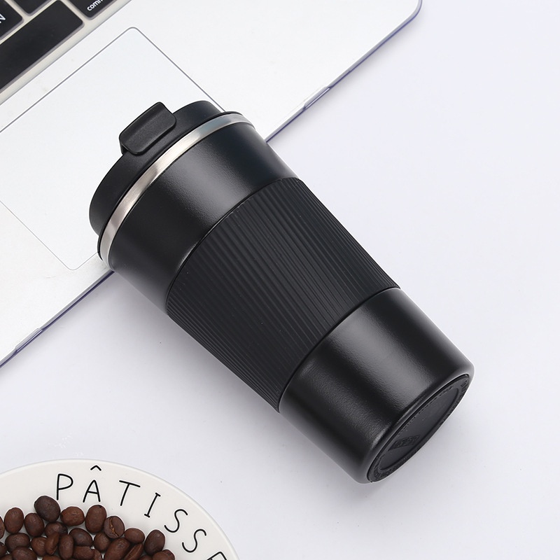 Cốc giữ nhiệt coffee có lót cao su chống mỏi tay 420ml giữ nhiệt được 5-6h giữ nhiệt được lâu.