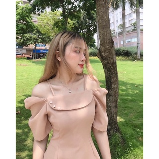 Đầm đắp ngực 3 nút