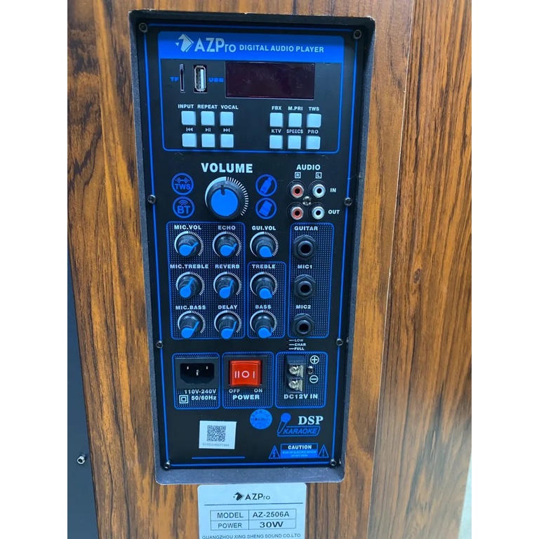 Loa kéo AZpro 2506A Bass 40 3 đường tiếng Phiên bản 2022 có REVERB tặng 2 micro cao cấp
