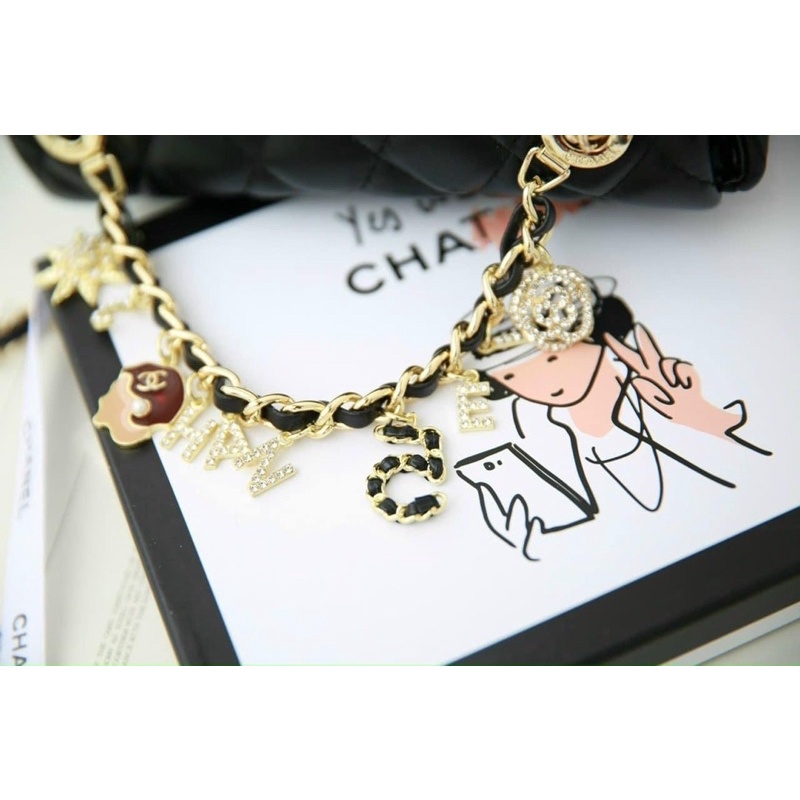 Túi đeo chéo nữ cn classic 5 kèm phụ kiện đính đá hàng Super