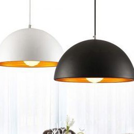 Đèn thả: Đèn trang trí nửa quả cầu