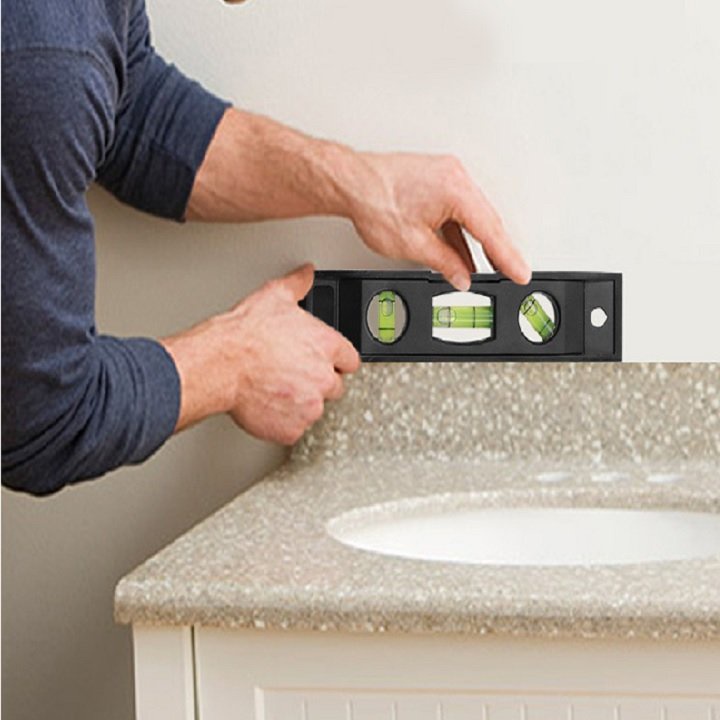 THƯỚC THỦY CÓ NAM CHÂM 15cm 3 BÌNH THỦY màu đen - 933