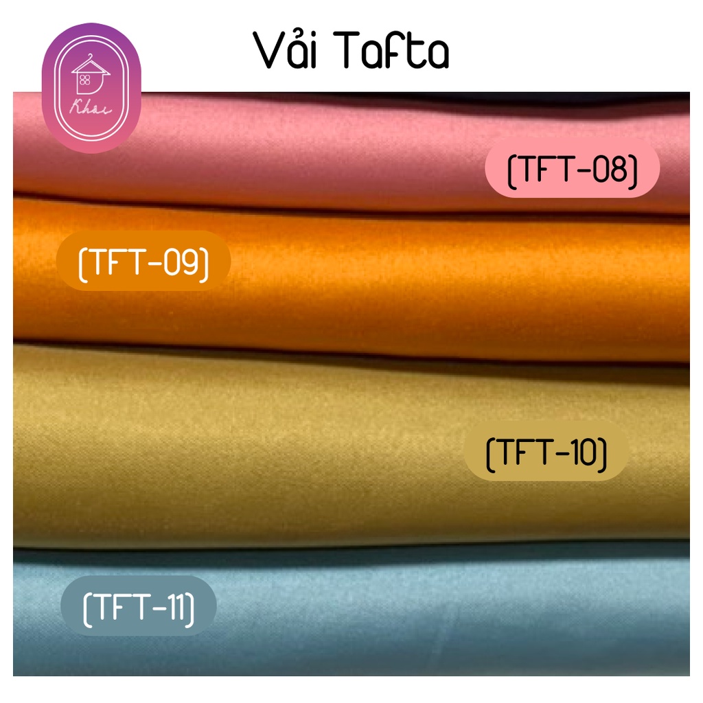 Vải Tafta cao cấp may rèm, may váy chất mịn, không nhăn, vải co giãn tốt