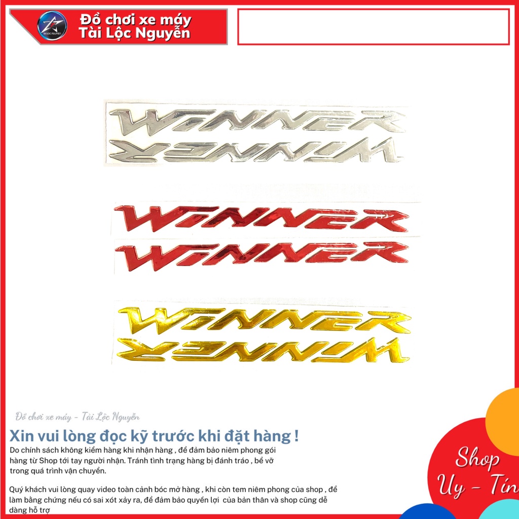 TEM CHỮ WINNER VÀ CÁNH CHIM HONDA CHO WINNER