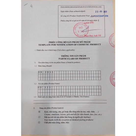 Kem Ngày GS3 Dr Cell - Kem Ngày GSiii