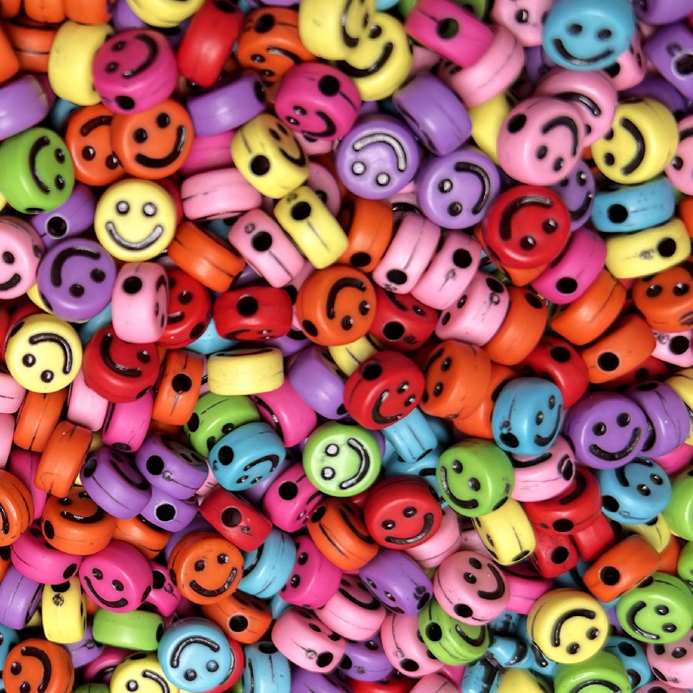 Set 100 Hạt Xâu Chuỗi 4x7mm Có In Chữ Cái Làm Trang Sức Thủ Công