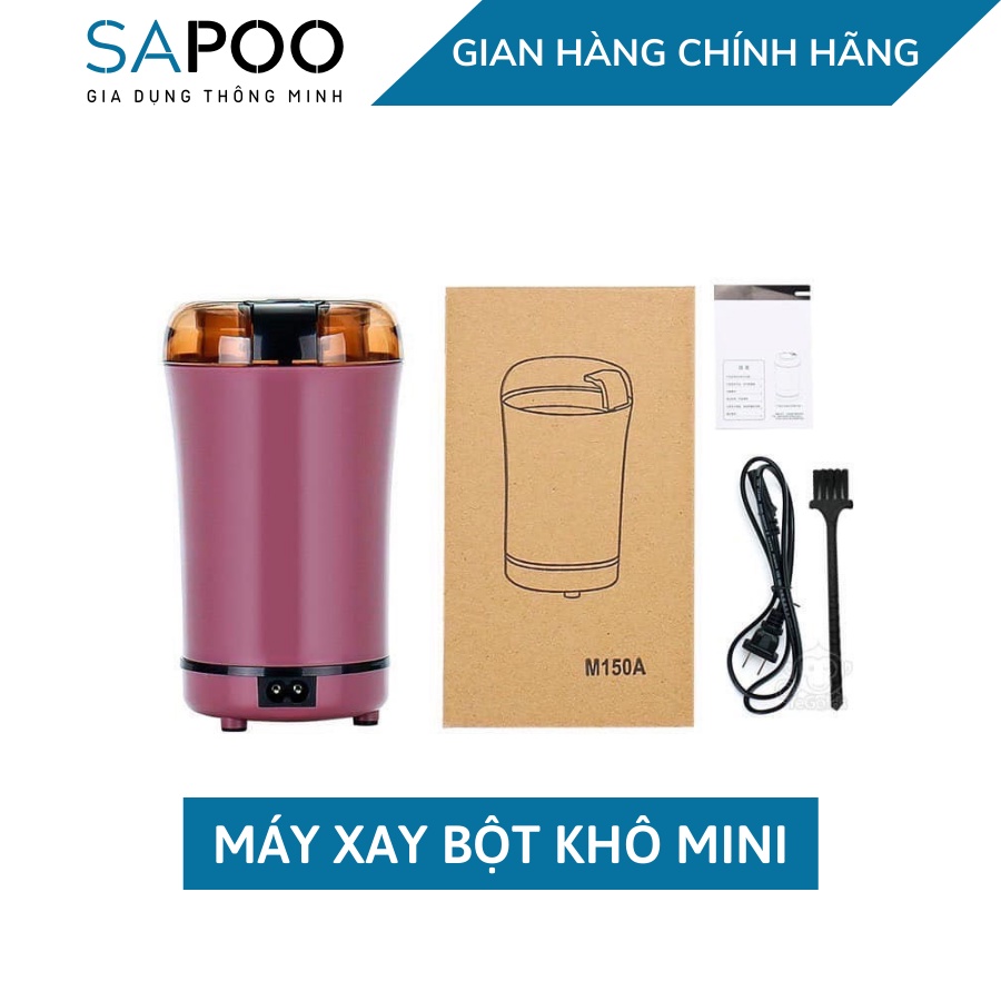 Máy nghiền hạt đa năng mini siêu tốc - Máy xay bột siêu mịn - Xay Ngũ Cốc, Cafe, Các hạt gia vị - Gia Dụng SAPOO