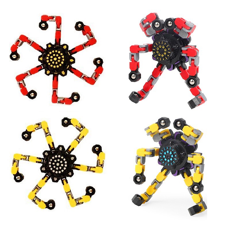 Đồ chơi con quay hồi chuyển giải nén spinner, con quay dạng chuỗi biến hình