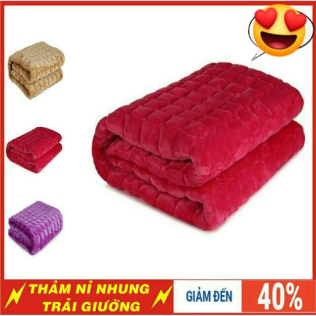 [Sale trong ngày] Ga nhung thảm nỉ nhung trải sàn trải giường kt m6x2m