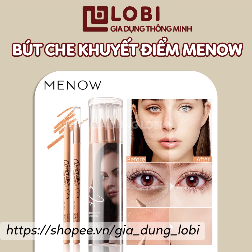 Bút che khuyết điểm Menow chính hãng fix makeup không trôi không thấm nước (hộp 12 cây)