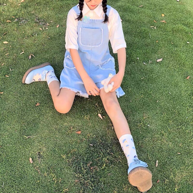 Yếm short jeans ống rộng | BigBuy360 - bigbuy360.vn