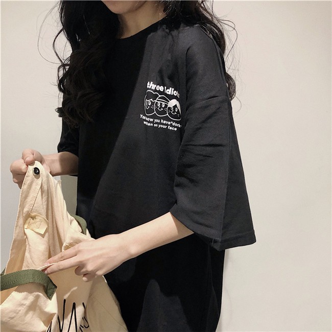 Áo thun SUXI ngắn tay in họa tiết thời trang cho nữ