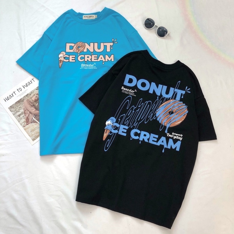 Áo thun tay lỡ form rộng DONUT ulzzang (ẢNH THẬT)