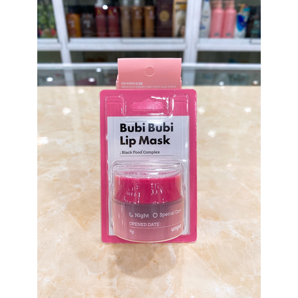 Mặt Nạ Ngủ Môi Dưỡng Ẩm Chống Lão Hóa Unpa Bubi Bubi Lip Mask Hàn Quốc 9g